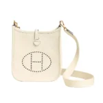 Hermes Women Evelyne 16 Amazone in Clemence Leather-White