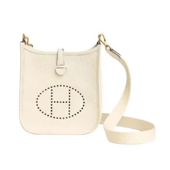 Hermes Women Evelyne 16 Amazone in Clemence Leather-White