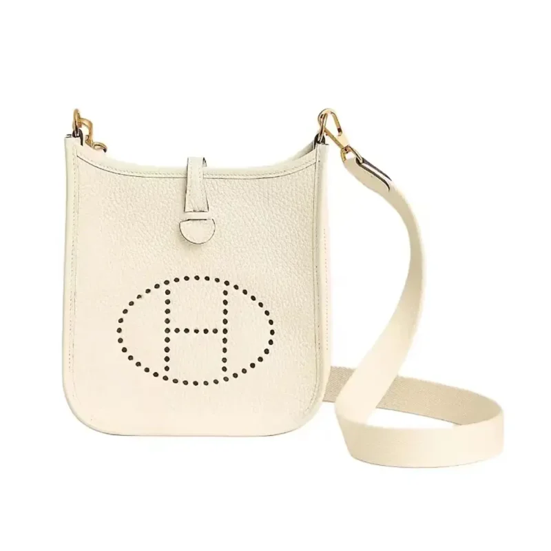 Hermes Women Evelyne 16 Amazone in Clemence Leather-White
