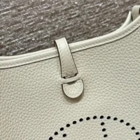 Hermes Women Evelyne 16 Amazone in Clemence Leather-WhiteGold (1)