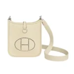 Hermes Women Evelyne 16 Amazone in Clemence Leather-White
