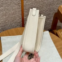 Hermes Women Evelyne 16 Amazone in Clemence Leather-WhiteSilver (1)
