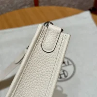 Hermes Women Evelyne 16 Amazone in Clemence Leather-WhiteSilver (1)