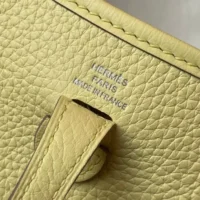 Hermes Women Evelyne 16 Amazone in Clemence Leather-YellowSilver (1)
