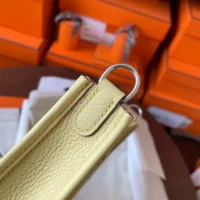 Hermes Women Evelyne 16 Amazone in Clemence Leather-YellowSilver (1)