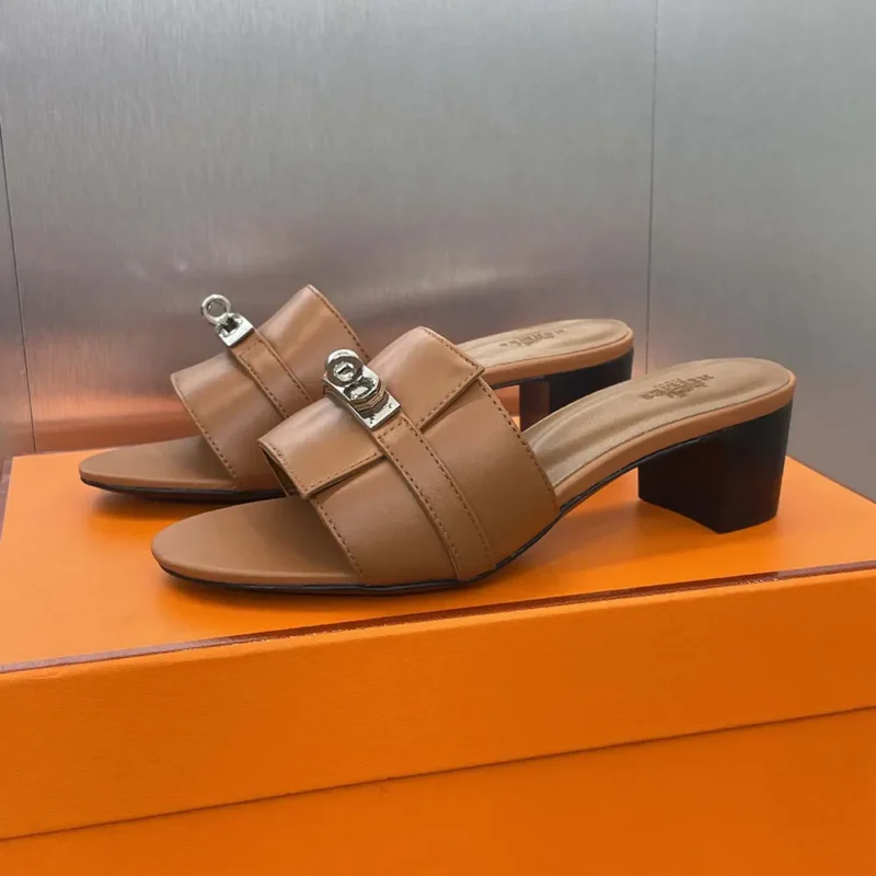 Hermes Women Gigi 50 Sandal-Brown H231063Z