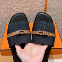 Hermes Women Giulia Sandal-Navy H251030Z (1)