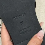 Sandalias Hermes Giulia para mujer, color azul marino, H251030Z