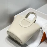 Hermes Women In the Loop 18 Handbag Clemence Leather-White/Silver