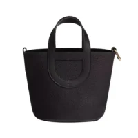 Hermes Women In the Loop 18 Handbag Clemence Leather-Black