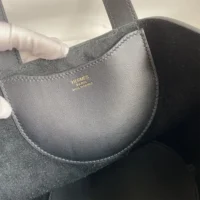 Hermes Women In the Loop 18 Handbag Clemence Leather-BlackGold (1)