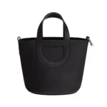 Hermes Women In the Loop 18 Handbag Clemence Leather-Black/Silver