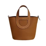 Hermes Women In the Loop 18 Handbag Clemence Leather-Brown