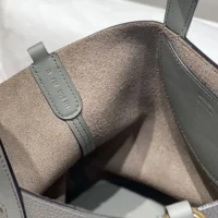 Hermes Women In the Loop 18 Handbag Clemence Leather-GrayGold (1)