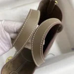 Sac à main Hermès Femme In the Loop 18 en cuir Clémence - Gris/Or