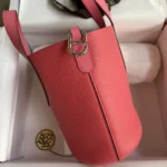 Hermes Women In the Loop 18 Handbag Clemence Leather-Pink