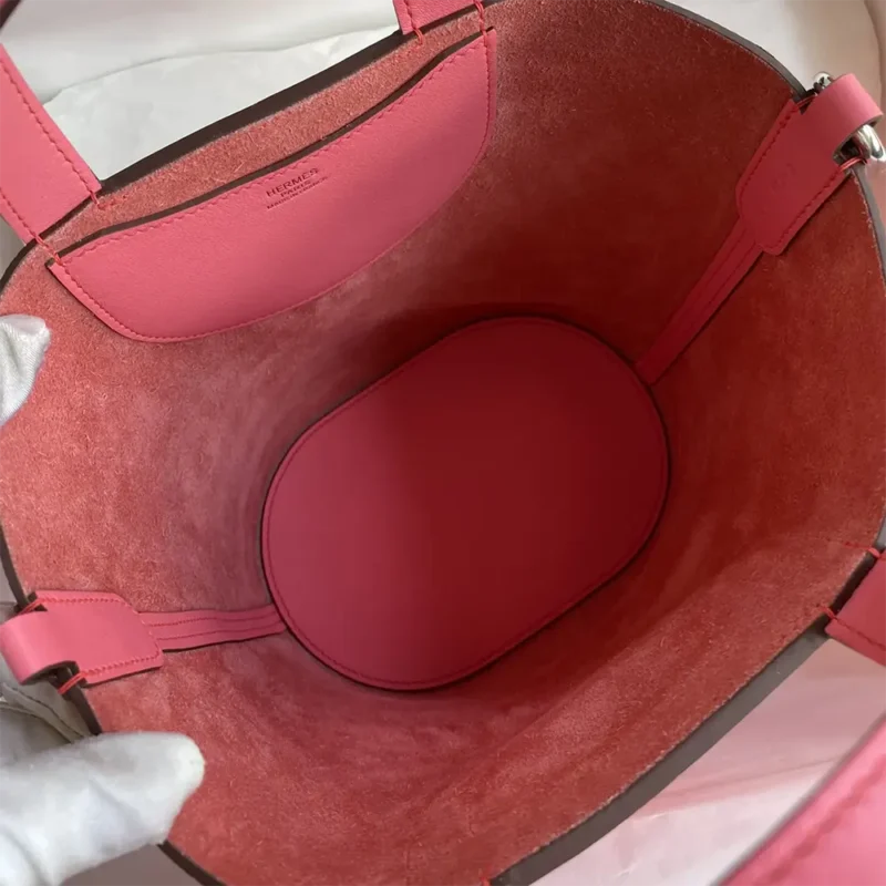 Hermes Women In the Loop 18 Handbag Clemence Leather-Pink