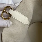 Hermes Women In the Loop 18 Handbag Clemence Leather-White/Gold