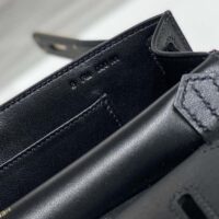 Hermes Women Jyspiere in Evercolor Leather-BlackGold (1)