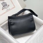 Hermes Women Jyspiere in Evercolor Leather-Black/Gold