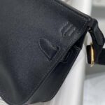 Hermes Women Jyspiere in Evercolor Leather-Black/Gold