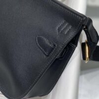 Hermes Women Jyspiere in Evercolor Leather-BlackGold (1)