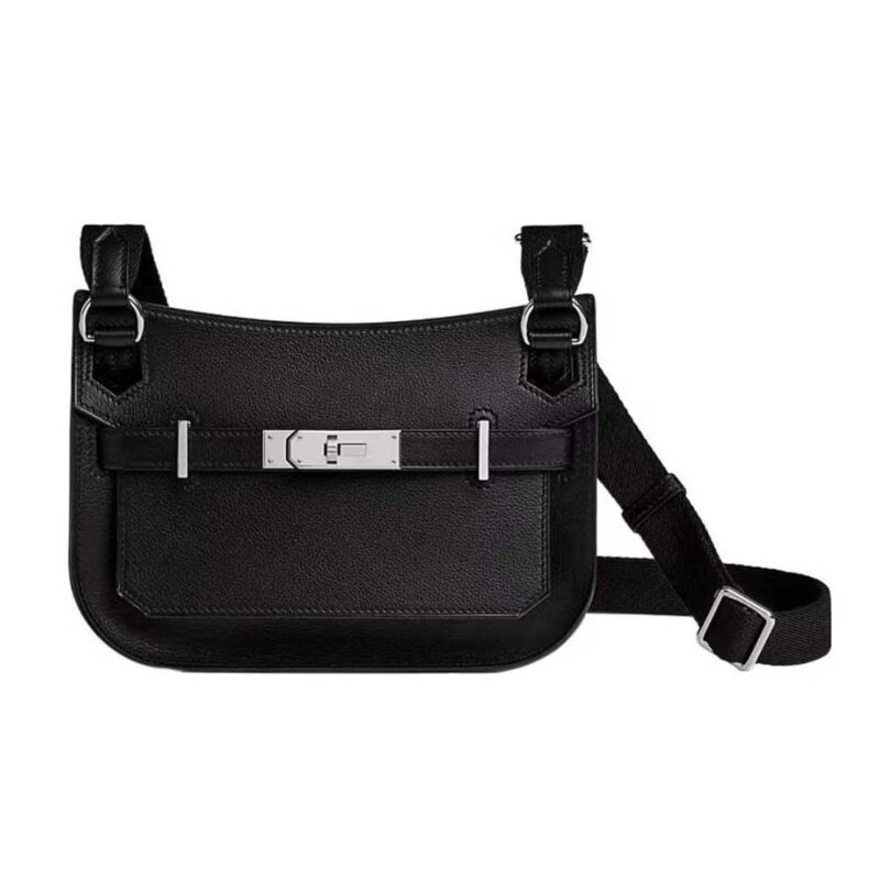 Hermes Women Jyspiere in Evercolor Leather-Black