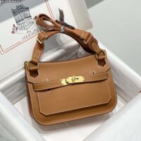 Hermes Women Jyspiere in Evercolor Leather-Brown (1)