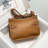 Hermes Women Jyspiere in Evercolor Leather-Brown (1)