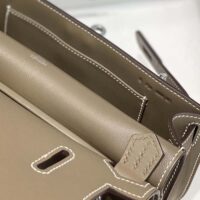 Hermes Women Jyspiere in Evercolor Leather-Gray (1)