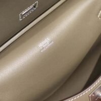 Hermes Women Jyspiere in Evercolor Leather-Gray (1)
