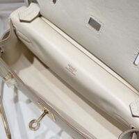 Hermes Women Jyspiere in Evercolor Leather-WhiteGold (1)