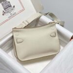 Hermes Women Jyspiere in Evercolor Leather-White/Gold