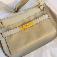 Hermes Women Jyspiere in Evercolor Leather-WhiteGold (1)