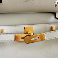 Hermes Women Jyspiere in Evercolor Leather-WhiteGold (1)