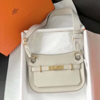 Hermes Women Jyspiere in Evercolor Leather-WhiteGold (1)