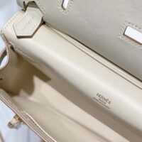 Hermes Women Jyspiere in Evercolor Leather-WhiteGold (1)