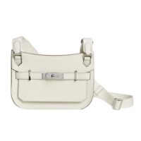 Hermes Women Jyspiere in Evercolor Leather-White
