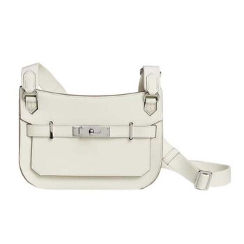 Hermes Women Jyspiere in Evercolor Leather-White