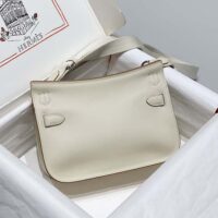 Hermes Women Jyspiere in Evercolor Leather-WhiteSilver (1)