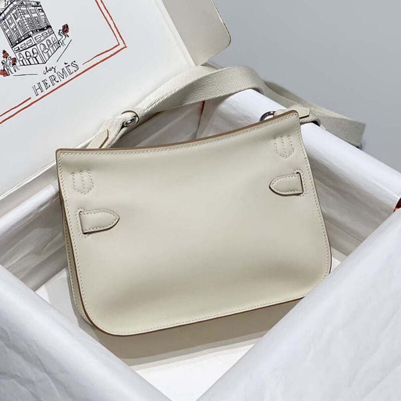 Hermes Women Jyspiere in Evercolor Leather-White