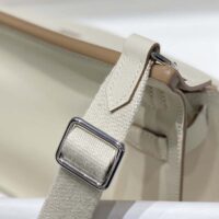 Hermes Women Jyspiere in Evercolor Leather-WhiteSilver (1)