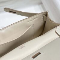 Hermes Women Jyspiere in Evercolor Leather-WhiteSilver (1)