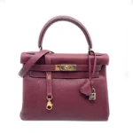 Hermes Women Kelly Bag 20 in Epsom Leather-Bordeaux