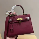 Hermes Women Kelly Bag 20 in Epsom Leather-Bordeaux