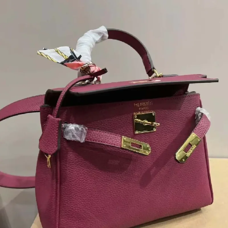 Hermes Women Kelly Bag 20 in Epsom Leather-Bordeaux