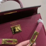 Hermes Women Kelly Bag 20 in Epsom Leather-Bordeaux