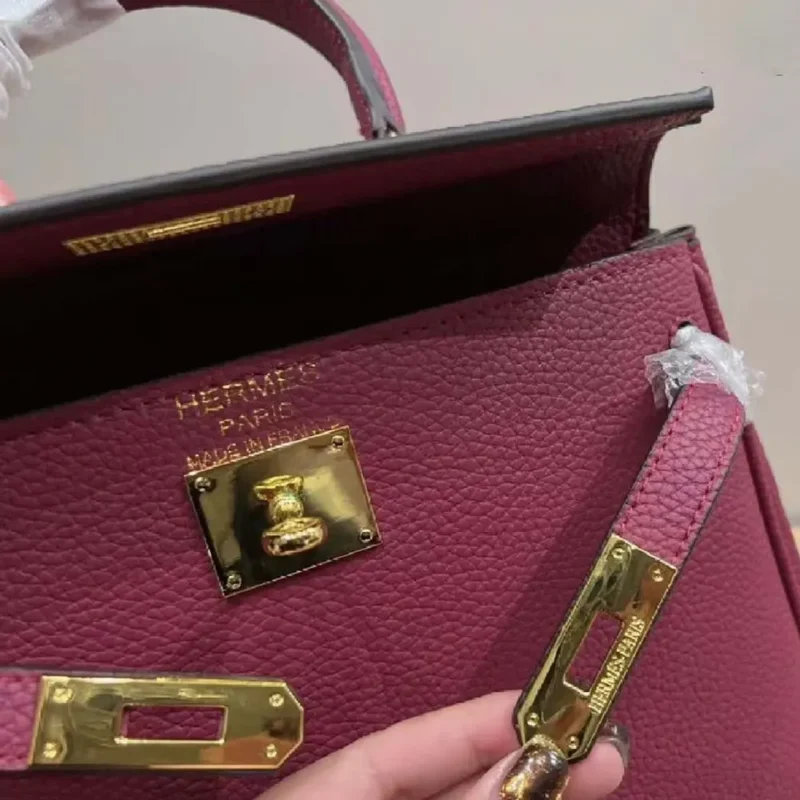 Hermes Women Kelly Bag 20 in Epsom Leather-Bordeaux
