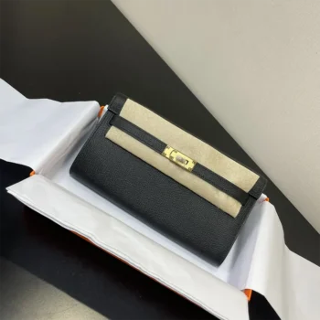 Hermes Women Kelly To Go in Epsom Leather-Black/Gold