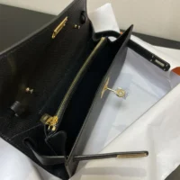 Hermes Women Kelly To Go in Epsom Leather-BlackGold (1)